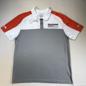 Porsche Motorsport Drivers Selection Racing Polo Shirt Michelin Mobil 1 Men's XL